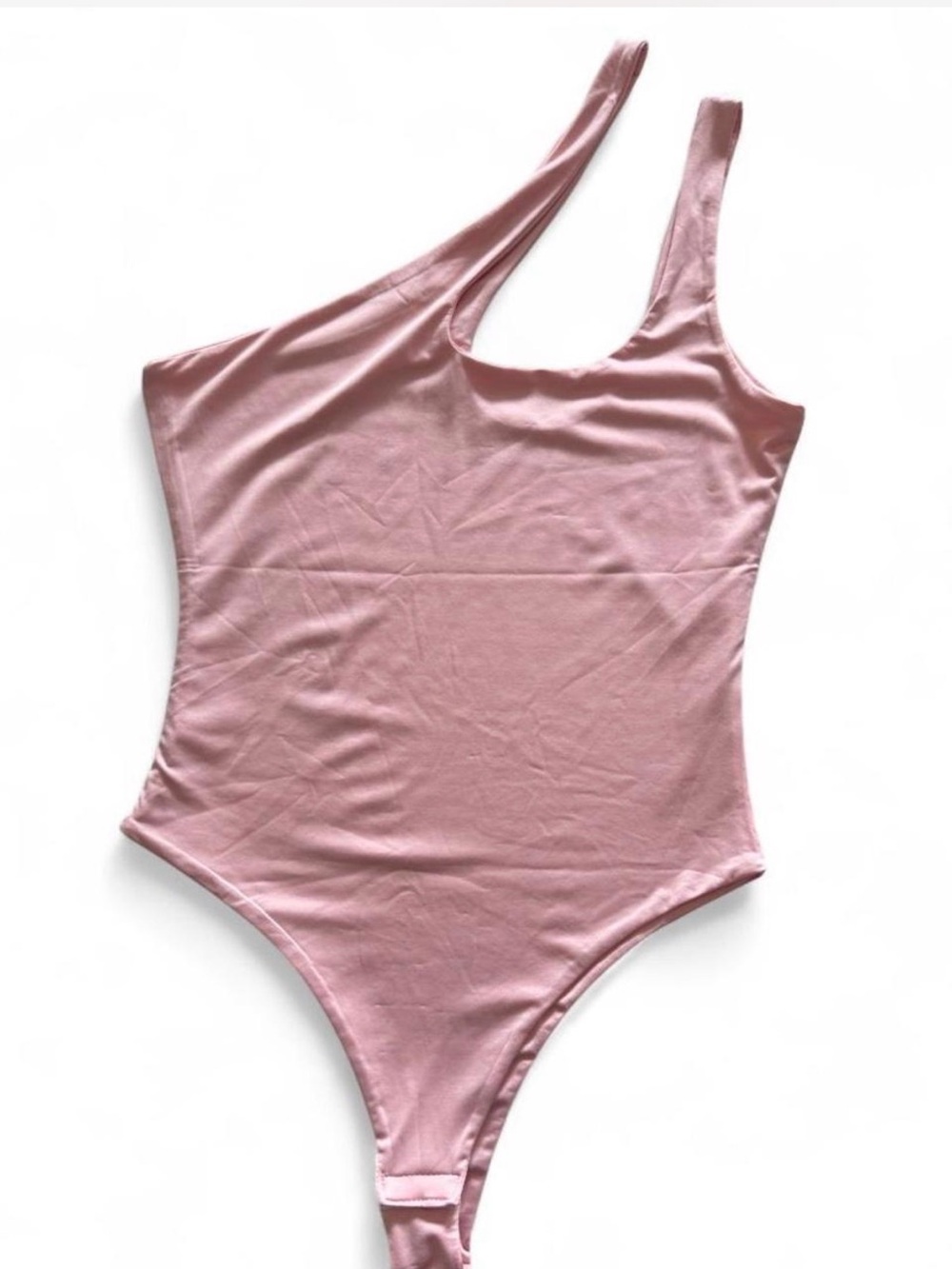 Pink One Shoulder Bodysuit